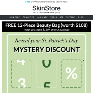 What’s better than a pot of gold? Mystery Discount!