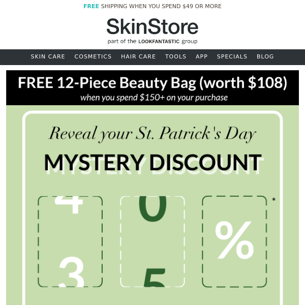 What’s better than a pot of gold? Mystery Discount!