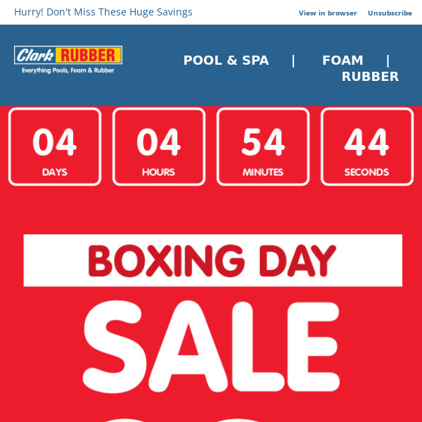 🎉 Boxing Day Sale Starts Now! Enjoy 20% off mattresses, toppers, portable pools, pool products & more