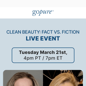 You're Invited  🎉  Clean Beauty Live