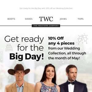 Get Ready for the Big Day - 10% off Wedding Collection