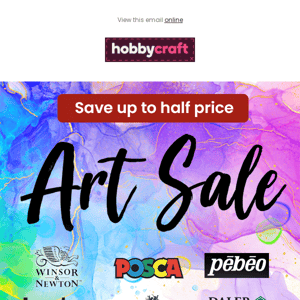 Hobby Craft, spark your creativity with our Art Sale! 🎨