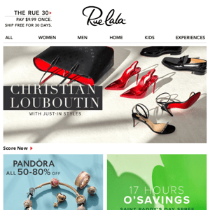 New Christian Louboutin • All 50 – 80% Off Pandora with Back-in-Stock Best Sellers