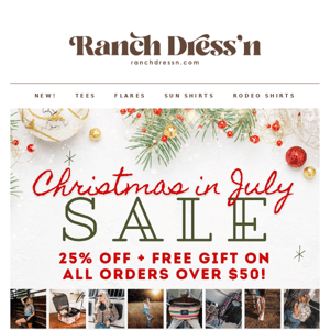 Christmas in July! 25% Off + FREE gift!