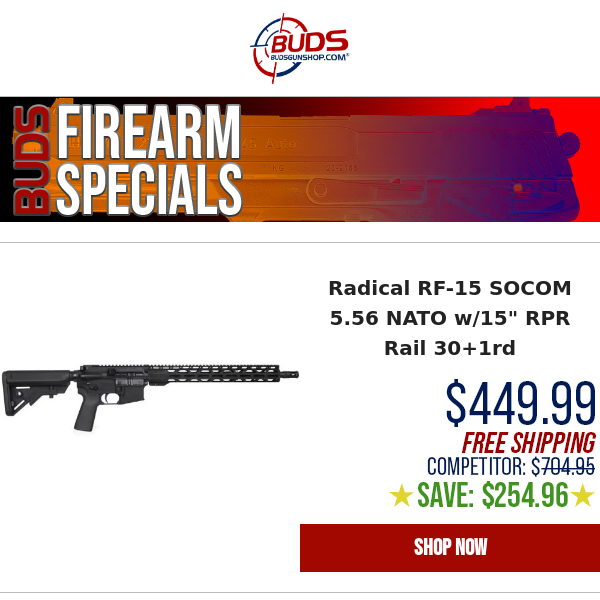 🔔$254 OFF Radical AR-15 & FREE SHIPPING!🔥