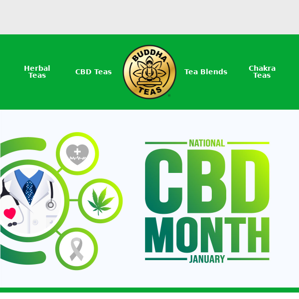 It's National CBD Month: This week get 30% OFF both CBD Chamomile Blend & CBD Sleepy Buddha Blend