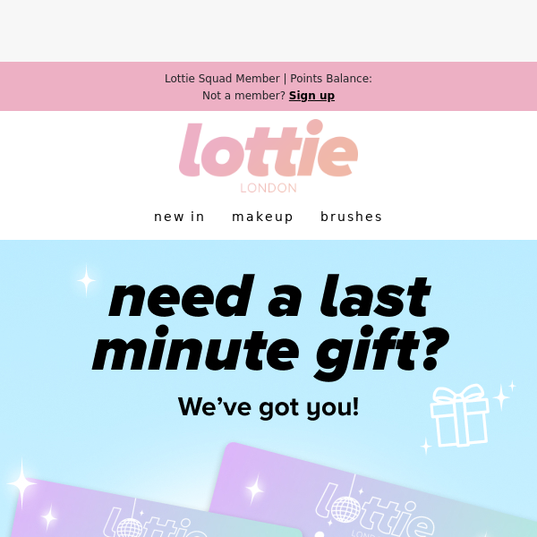 Left gifting to the last min Lottie London? 🎁