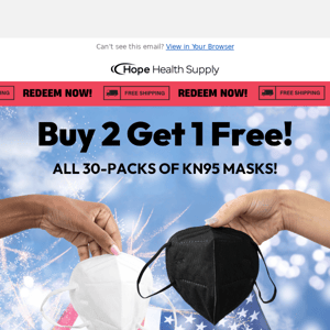 ⭐ Buy 2 Get 1 FREE KN95 Masks ⭐