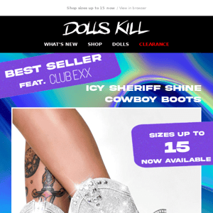 Icy Sheriff Shine Cowboy Boots💎👢 EXTENDED SIZES
