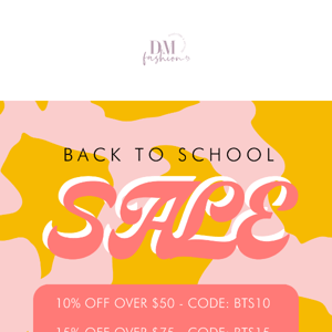 Final Few Days To Shop Our HUGE Back To School Sale! Site Wide!