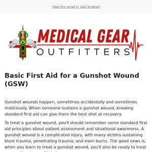 Basic First Aid for a Gunshot Wound 🔫🔫