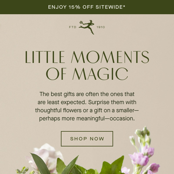 15% Off To Make The Moment Magical