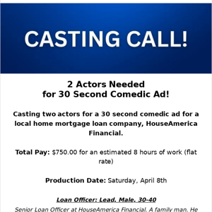 CASTING CALL!