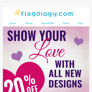 Fall in Love with Flagology's NEW Valentine's Designs 💕