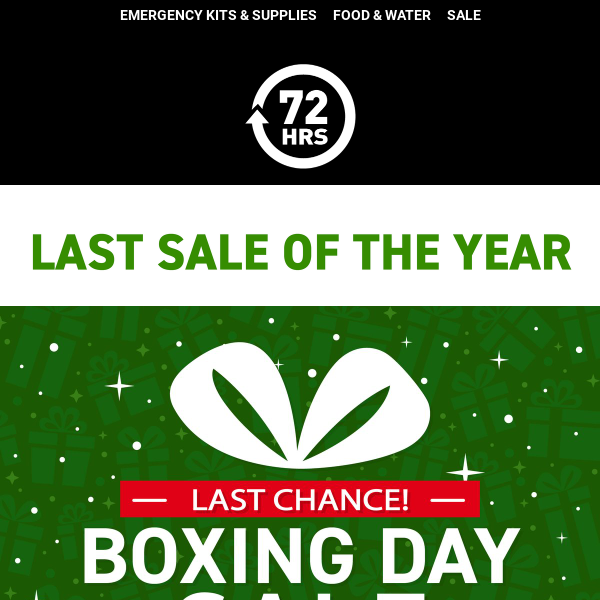 Last Chance: Don't Miss Our 15% Off Boxing Day Offer at 72hours!