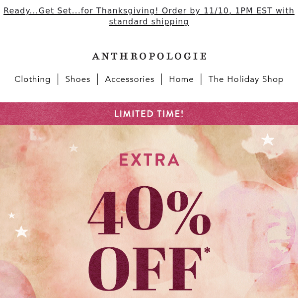 Anthropologie Limited-Time Sale: Get Birkenstocks & More 60% Off Deals