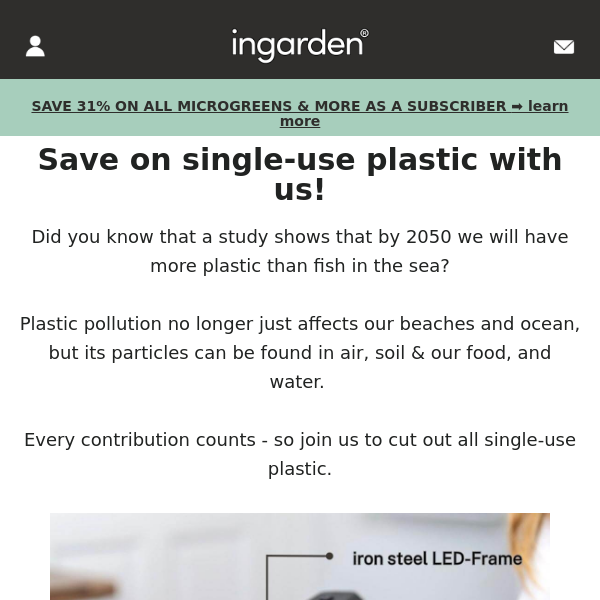 Save on single-use plastic with us!