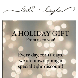 A HOLIDAY GIFT 🖤 From Us To You!