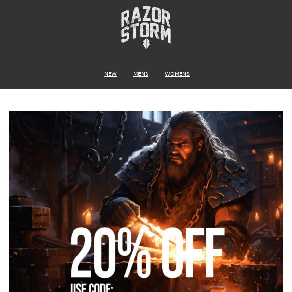 your 20% OFF code