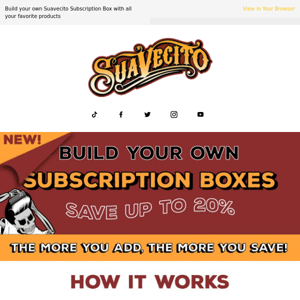 Subscribe and save up to 20% on a custom subscription box