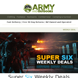 Super Six 🎯 Weekly Deals - up to 40% OFF