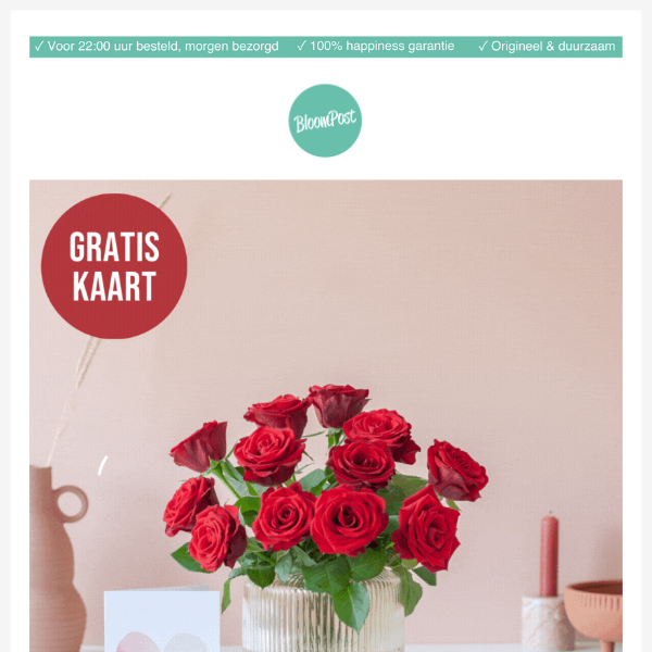 optional, vergeet je gratis kaart niet!❤️