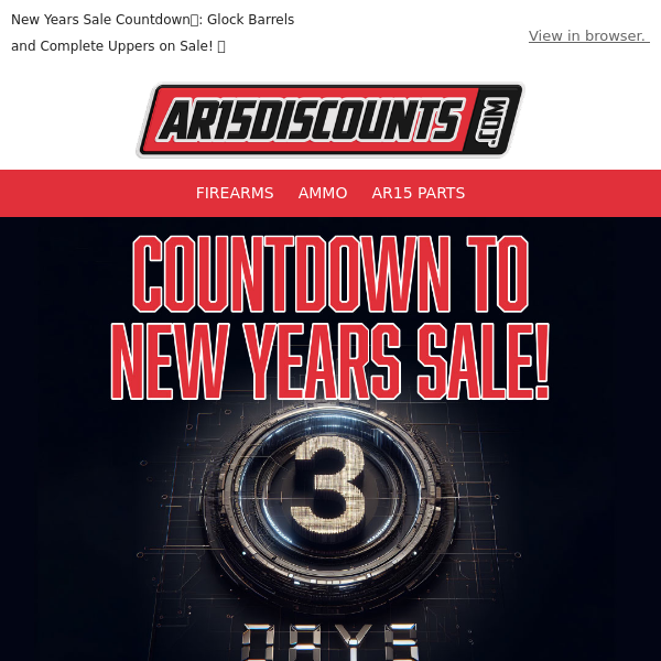 New Years Sale Countdown⏳: Glock Barrels and Complete Uppers on Sale! 🎉