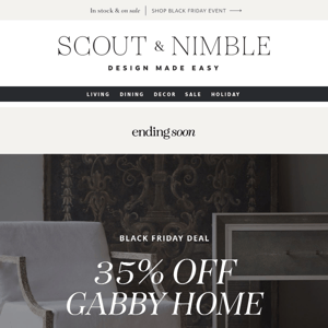 35% off modern, traditional style from Gabby Home
