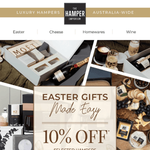 10% off selected hampers!