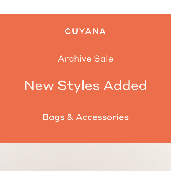 New Styles Added to Archive Sale