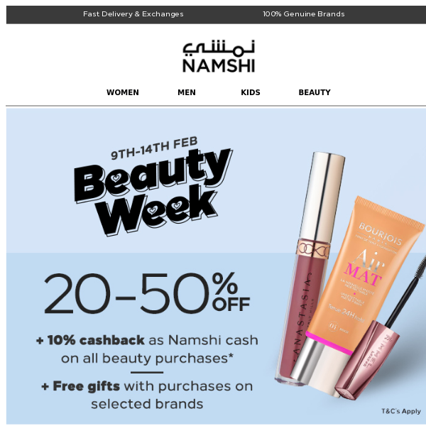 It's Beauty Week: 20-50% off!💄