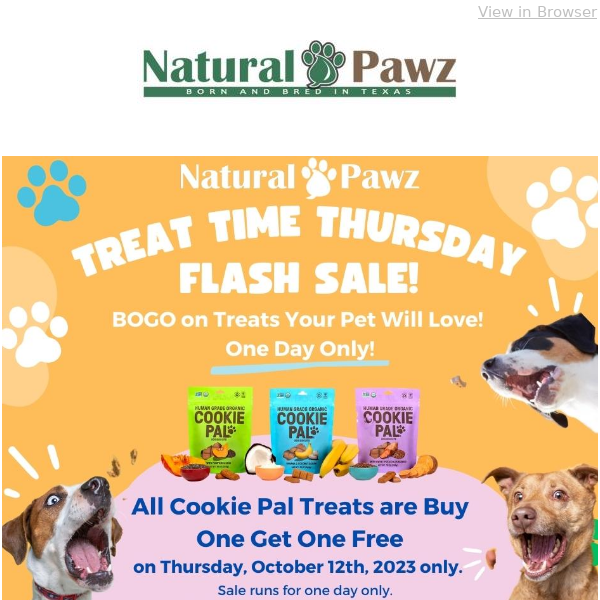 Treat Time Thursday Sale - BOGO Cookie Pal Treats