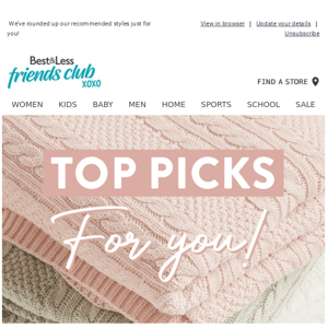 Hey Best & Less, these are our top picks for you!