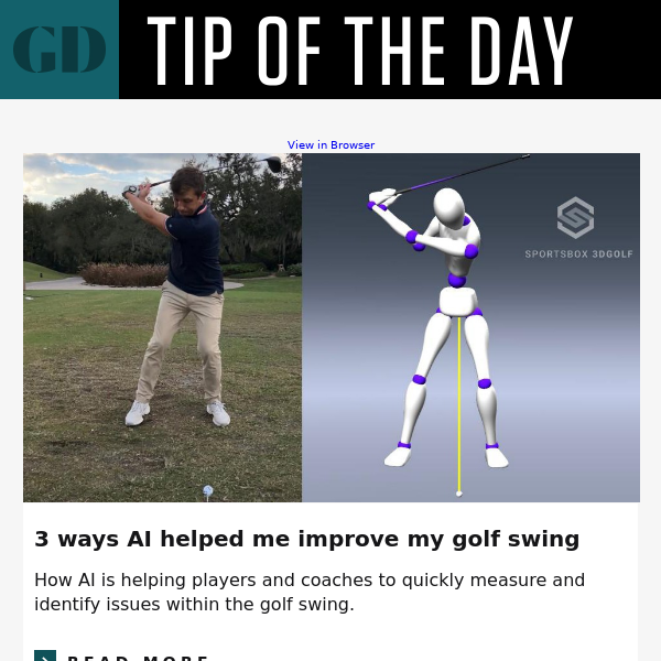 How AI can help you improve your golf swing