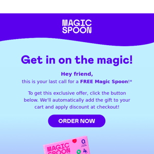 Last call for your free Spoon!