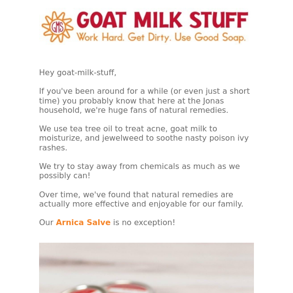 Soothe sore muscles with Goat Milk Stuff!