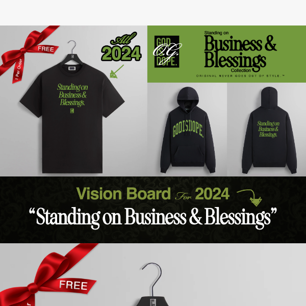Vision Board for 2024 🙌🏾 "Standing on Business & Blessings"