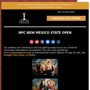 Athletes Checking into the NPC New Mexico State Open