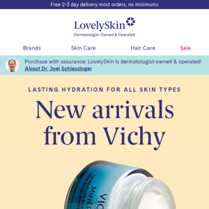 Get 72 hour hydration with Vichy’s NEW Mineral 89 Creams