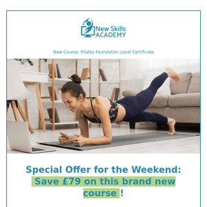 Save £79 on the Pilates Foundation Level Certificate