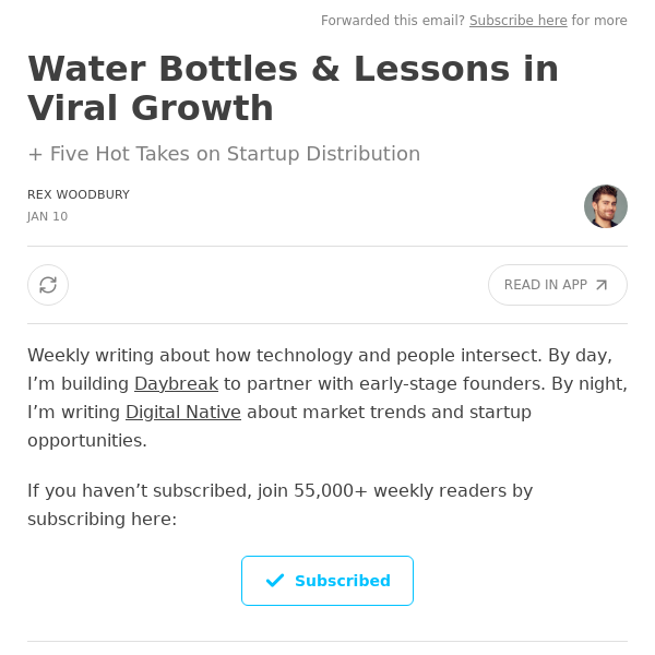 Water Bottles & Lessons in Viral Growth