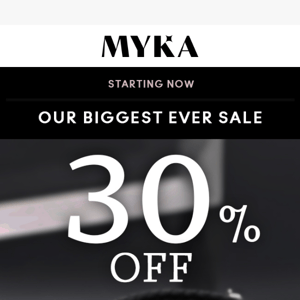 30% Off! Biggest BLACK FRIDAY Sale EVER