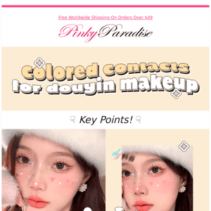 Colored Contacts for Douyin Makeup ✨