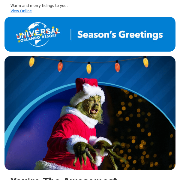 Season's Greetings from Universal Orlando