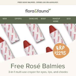 NEW: Free Axiology Rose Balmies Lipstick 🌹