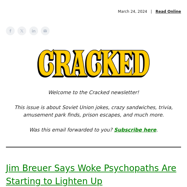 Jim Breuer Says Woke Psychopaths Are Starting to Lighten Up