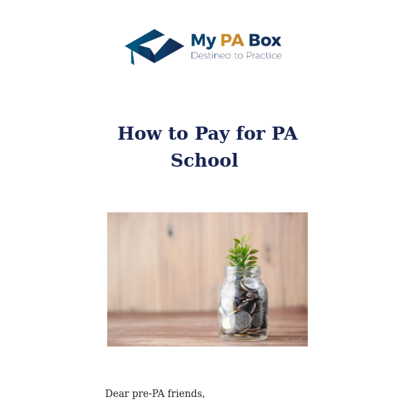 How to Pay for PA School