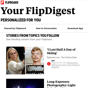 Your FlipDigest: stories from Celebrity News, Storyboards, Health and more