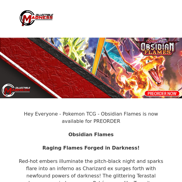 PREORDER - Pokemon TCG Obsidian Flames