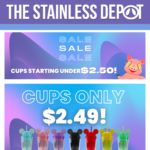 Cups Under $2.50...✨✨✨